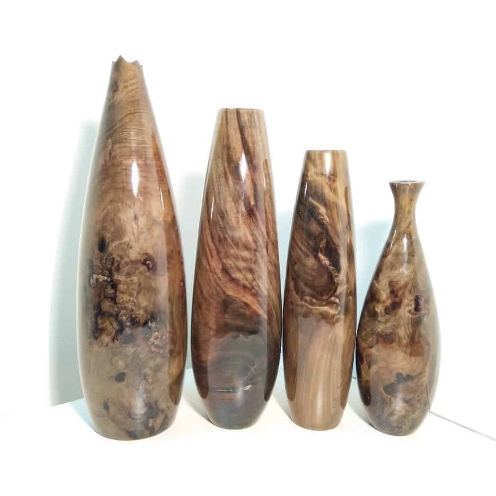 Bình phay nghệ thuật tài lộc gỗ cẩm, thủy tùng, gỗ hương, trắc Việt - 9