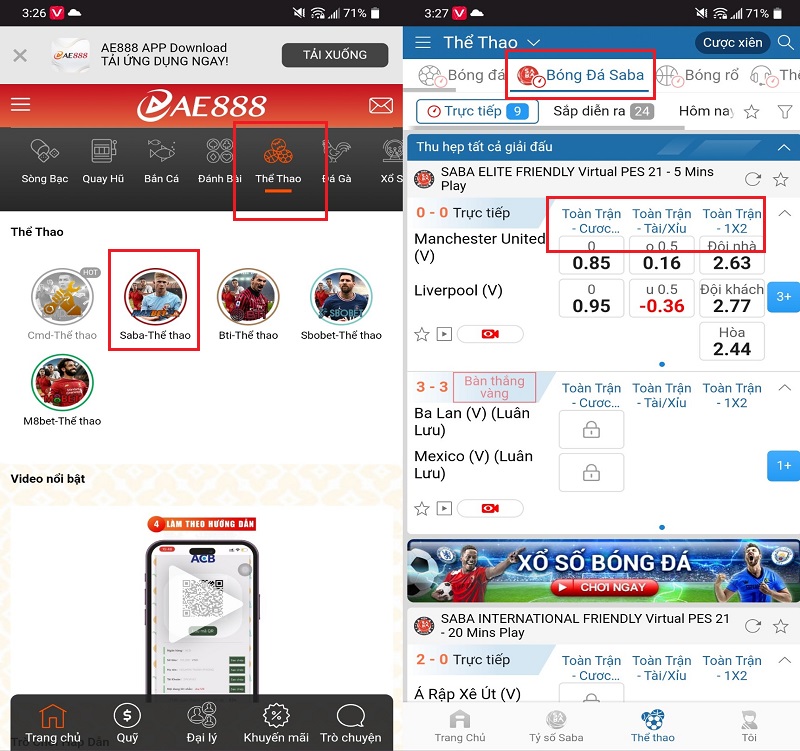 Bóng đá Saba là gì? Bật mí cách cá cược bóng đá Saba tại AE888